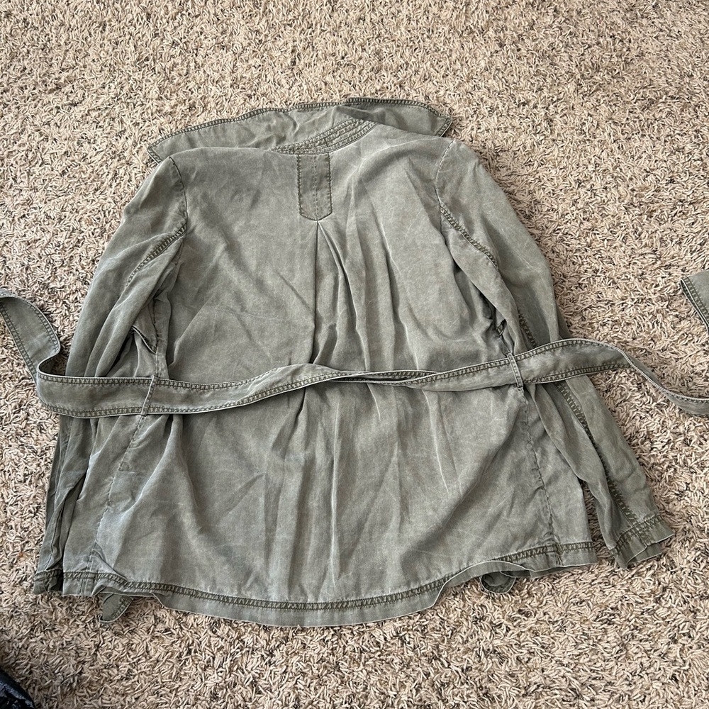 Express wrap jacket with tie belt